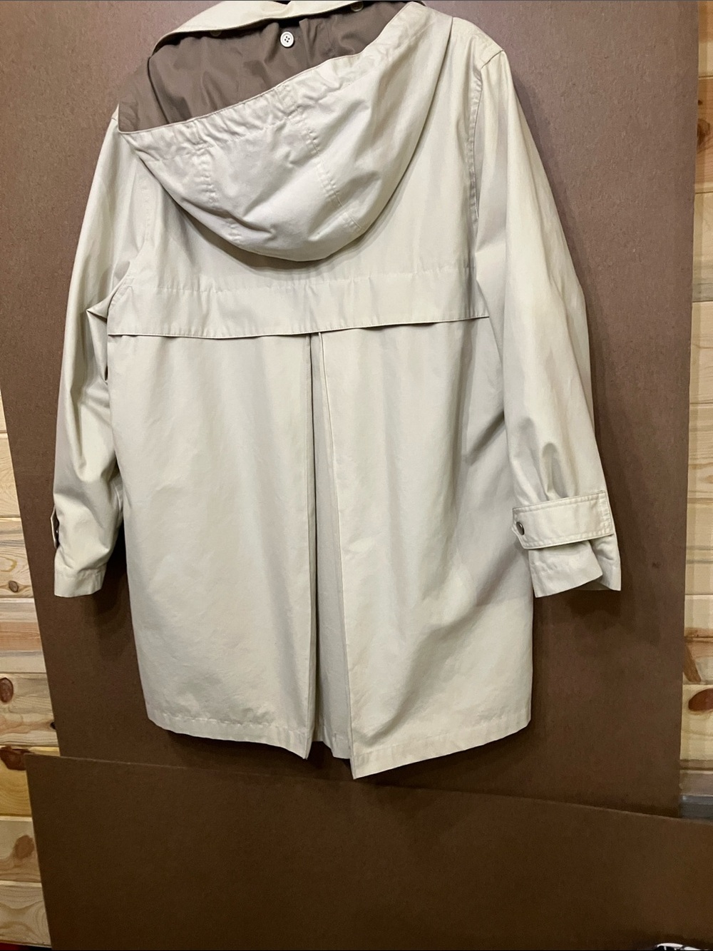 London Fog Limited Edition Hooded Utility Jacket in Cream Size Medium - Picture 5 of 9